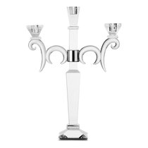 Канделябр на 3 свечи Decor de table Хрустальное вдохновение 28х40 см, хрусталь бессвинцовый, п/к