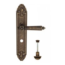 Дверная ручка Venezia Castello WC-2 на планке PL90 античная бронза