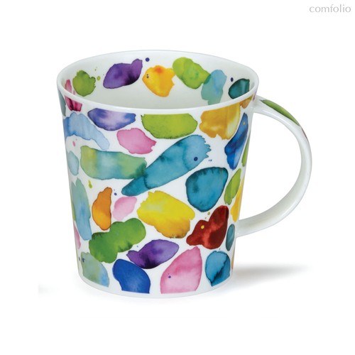 Кружка Dunoon Цветные капли в зеленом Кернгорм 480 мл, фарфор костяной - Dunoon