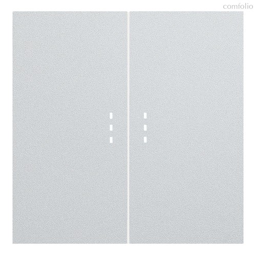 Клавиши для двухклавишного перекрестного выключателя с подсветкой 35615 SV, серебро - Rikett