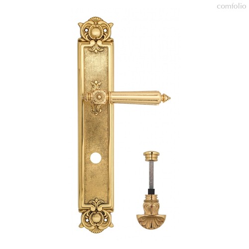 Дверная ручка Venezia Castello WC-4 на планке PL97 полированная латунь - Venezia Collezione