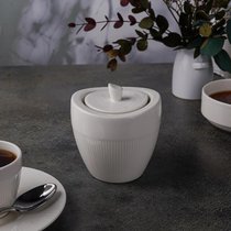 Сахарница 260 мл с крышкой d 8,5 см h9 см Neo Silk 6шт., цвет белый - Noble