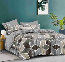 Комплект постельного белья CA-7-737 Дуэт Сатин печатный с наволочками 70х70х2шт.+ 50х70х2шт. - АльВиТек