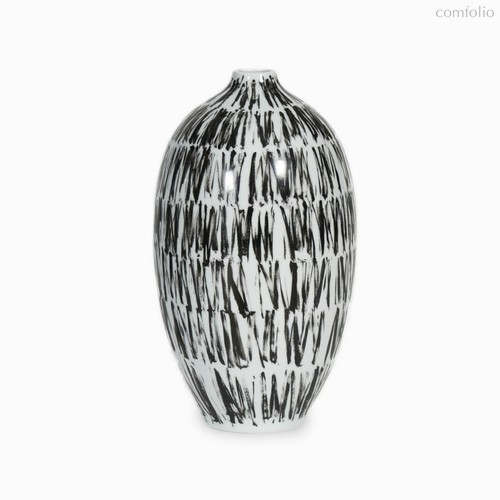 Ваза Hersilia VII высота 43, цвет белый/черный - Cosmo