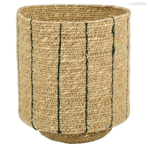 Кашпо плетеное Black stripe - Covali