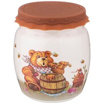 Банка с Силиконовой Крышкой Мед 1000М л