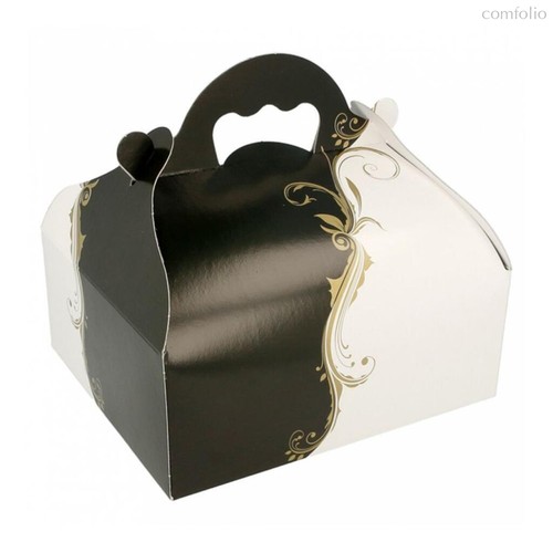 Коробка для выпечки с ручками 16*18*7 см, белая, картон, Garcia de PouИспания - Garcia De Pou