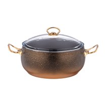 Кастрюля Agness с Антипригар. Покрытием Granite, Серия Mercury, 22x10,5см, 3,2Л, Pfoa Free