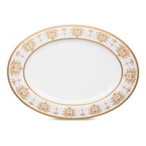 Блюдо овальное Narumi Золотая тиара 43х31,5 см, фарфор костяной - Narumi