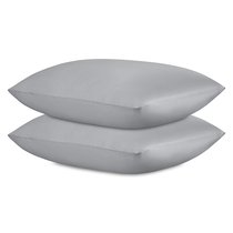 Набор наволочек из премиального сатина светло-серого цвета из коллекции Essential, 70х70 см - Tkano