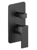SE124100BM SEVEN смеситель для ванны (внешняя и скрытая часть) матовый черный - Nobili