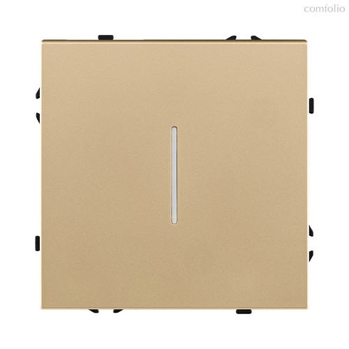 Выключатель 1-клавишный 10А/250В с LED подсветкой, золотой Kollinger Eclipse EC-007GD - Kollinger