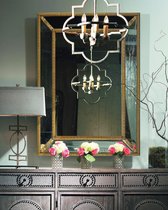 Зеркало в золотой раме Джонатан, цвет золотой - Louvre Home