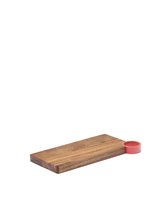 Сервировочная доска Zairin из акации с ручкой из розового металла - La Forma