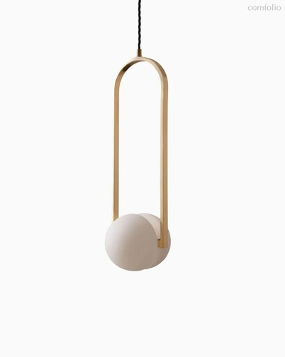 Золотой подвесной светильник Уэлс, цвет полированная латунь - Louvre Home