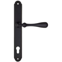 Дверная ручка на планке Fratelli Cattini "RETRO" CYL PL01-NM матовый черный - Fratelli Cattini