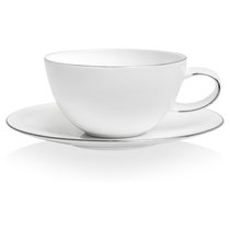 Чашка чайная с блюдцем Mix&Match "Синергия. Платиновый кант" 250мл - Mix&Match