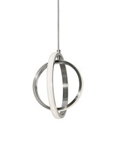 Серебряный светодиодный подвес Глоу, цвет никель - Louvre Home