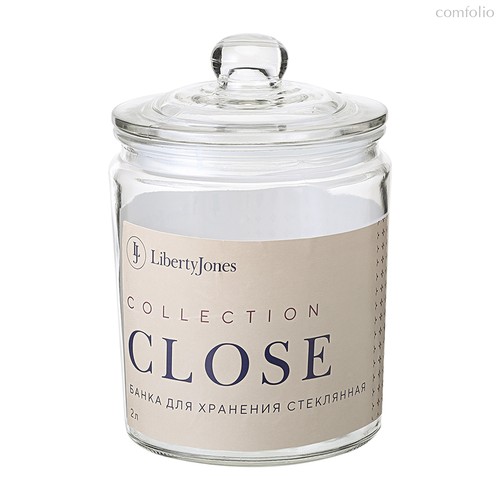 Банка для хранения стеклянная Close, 2 л - Liberty Jones