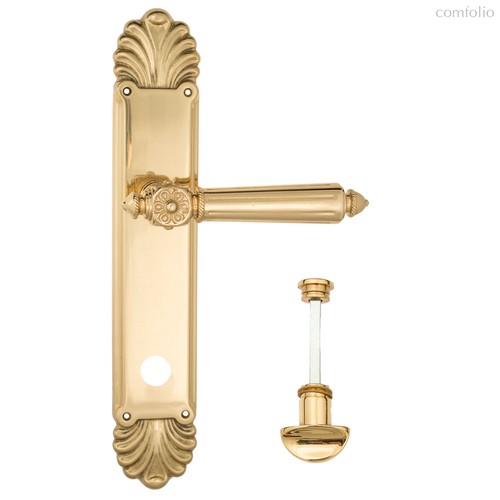 Дверная ручка Venezia Castello WC-2 на планке PL87 полированная латунь - Venezia Collezione