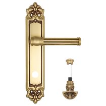Дверная ручка Venezia Impero WC-4 на планке PL96 французcкое золото + коричневый - Venezia Collezione