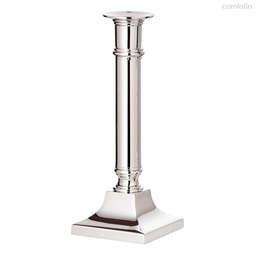 Подсвечник для столовой свечи Edzard Кент 8,5х8,5 см, h21 см, посеребрение - Edzard