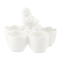Подставка для яиц Decor de table Цыпленок 14х10,7 см, керамика, белая - Decor De Table