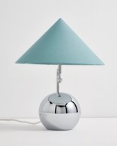 Серебристая лампа Шанталь с мятным конусным абажуром, цвет хром - Louvre Home