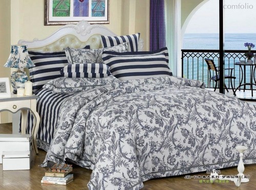 Комплект постельного белья С-161, цвет серый, 2-спальный - Valtery