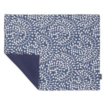Салфетка двухсторонняя под приборы темно-синяя с принтом Спелая Смородина из коллекции Scandinavian touch, 35х45 см - Tkano