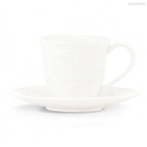 Чашка кофейная с блюдцем Lenox Чистый опал, рельеф 90 мл - Lenox