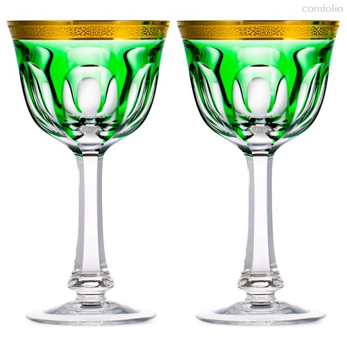 Набор бокалов для красного вина Moser Леди Гамильтон 210 мл, 2 шт, зеленый, п/к - Moser
