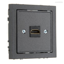 Розетки и выключатели: Розетка HDMI (разъемы), антрацит, Superior - Kanlux
