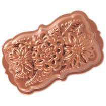 Форма для выпечки 3D Nordic Ware Дикие цветы 1,4 л, прямоугольная, литой алюминий, шампань - Nordic Ware