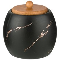 Сахарница Коллекция Золотой Мрамор Цвет: Black 9,5x10,2 см