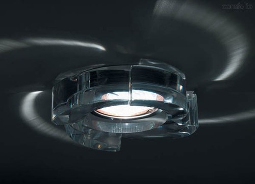 Donolux Светильник встраиваемый декоративный хрустальный, хром D 110 H 75 мм, галог. лампа MR16 GU5, - Donolux