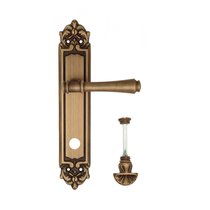 Дверная ручка Venezia Callisto WC-4 на планке PL96 матовая бронза - Venezia Collezione