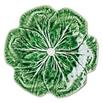 Тарелка обеденная Bordallo Pinheiro "Капуста" 26,5см, цвет зеленый, 26.5 см - Bordallo Pinheiro