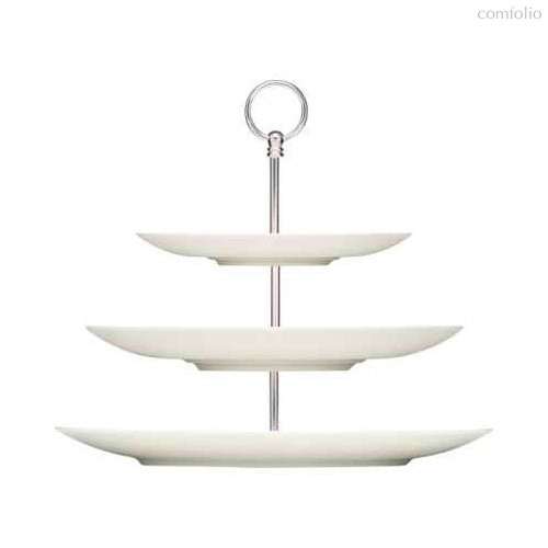 Этажерка 3-ёх ярусная (тарелки Coupe) d37 h32.4см металл фарфор - Bauscher