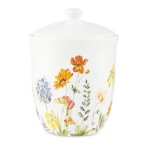 Банка для хранения Decor de table Полевые цветы 0,75 л, 12х16,7 см, керамика, белый - Decor De Table