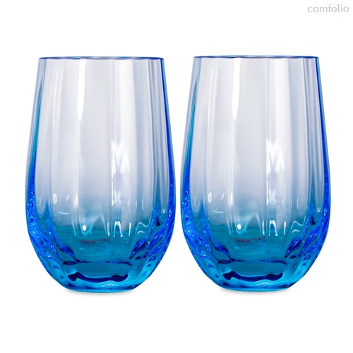 Набор стопок для водки Moser Оптик 80 мл, 2 шт, аквамарин, п/к - Moser