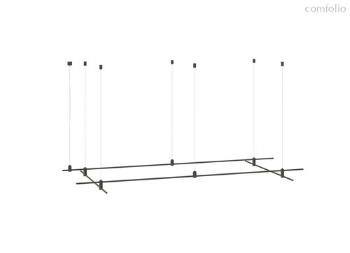 Magnet Modular System «CODE 1.2», L2000хL1000хH95-3000 мм (высота регулируется), DC24V, подвесное основание для модульных светильников, черный, блок питания в комплект не входит - Donolux