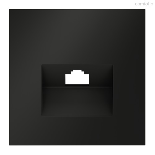 Накладка для розетки компьютерной RJ45 кат.6, S70 черный матовый - Voltum