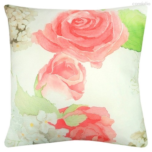 Чехол для декоративной подушки "Hydrangea", P502-8276/1, 43х43 см, цвет розовый, 43x43 - Altali