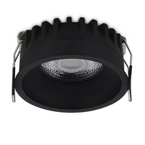 LED, CRATER cв-к встраиваемый, 10W, 923Lm, 4000K, UGR<19, D82хH40мм, IP44, 60°, Ra>90, PF0, 9, черный RAL9005, источник питания в комплекте - Donolux