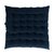 Подушка стеганая на стул из умягченного льна темно-синего цвета Essential, 40х40 см, 40x40 см - Tkano