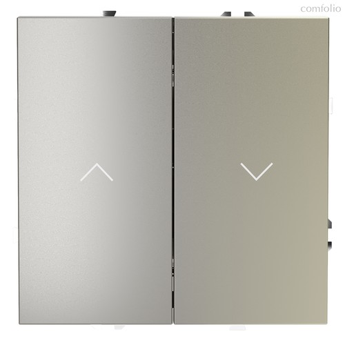 Выключатель встраиваемый VOLTUM S70 для жалюзи 10А, шелк - Voltum