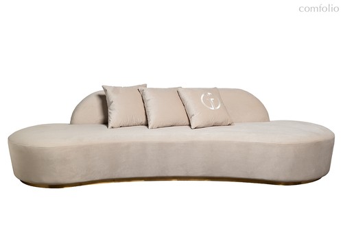 Диван Леа (Lea) трехместный, велюр кремовый 290x112x75см - Garda Decor