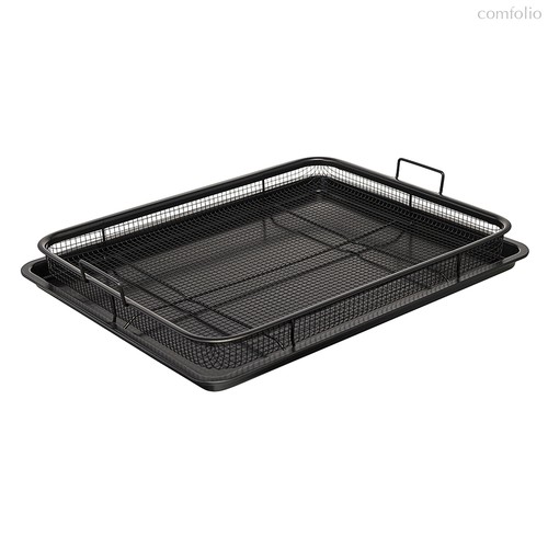 Противень для запекания с решеткой-гриль Roast Masters, 36х45 см, черный - Liberty Jones