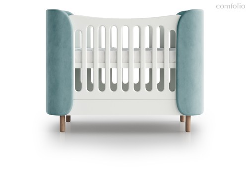 Кроватка KIDI Soft mini cпальное место 60*120 см (бирюзовый) - Ellipse